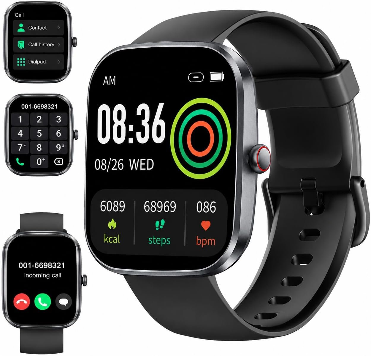 Smart Watch for Men, New 1.91″ TFT-LCD Fitness Watch with IP68 Waterproof