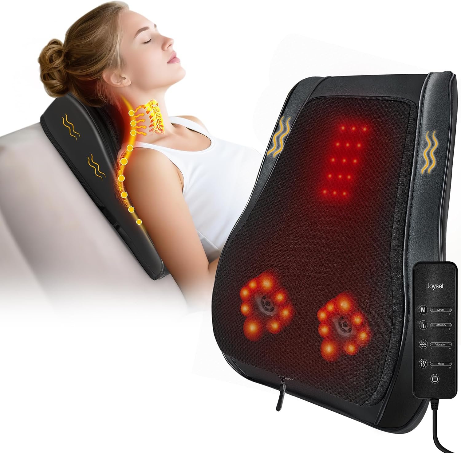Joyset Back and Neck Massager with Heat & Vibration, FSA Eligible HSA Store