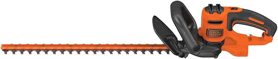 BLACK+DECKER 22″ Electric Hedge Trimmer, Lightweight 4.0 Amp Corded Dual Action Shrub Trimmer, Full Wraparound Handle, High Output Low Vibration (BEHT350FF)