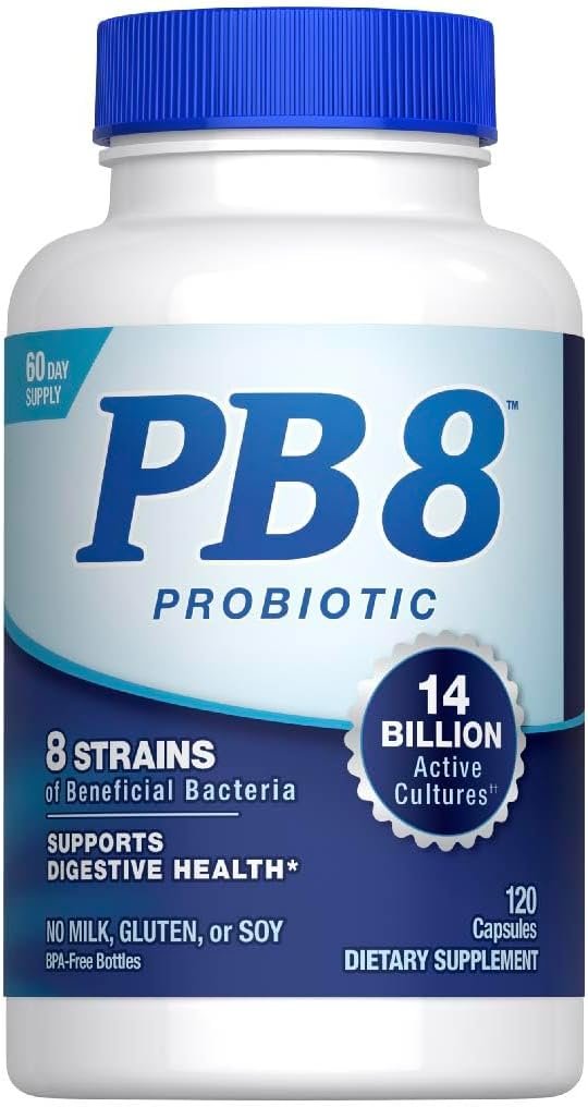 PB8 Probiotic | 14 Billion CFU | 120 Capsules | 8 Strains