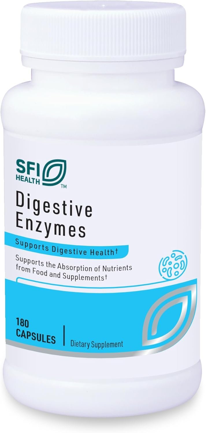 Klaire Labs SFI Health Digestive Enzymes, 180 Capsules