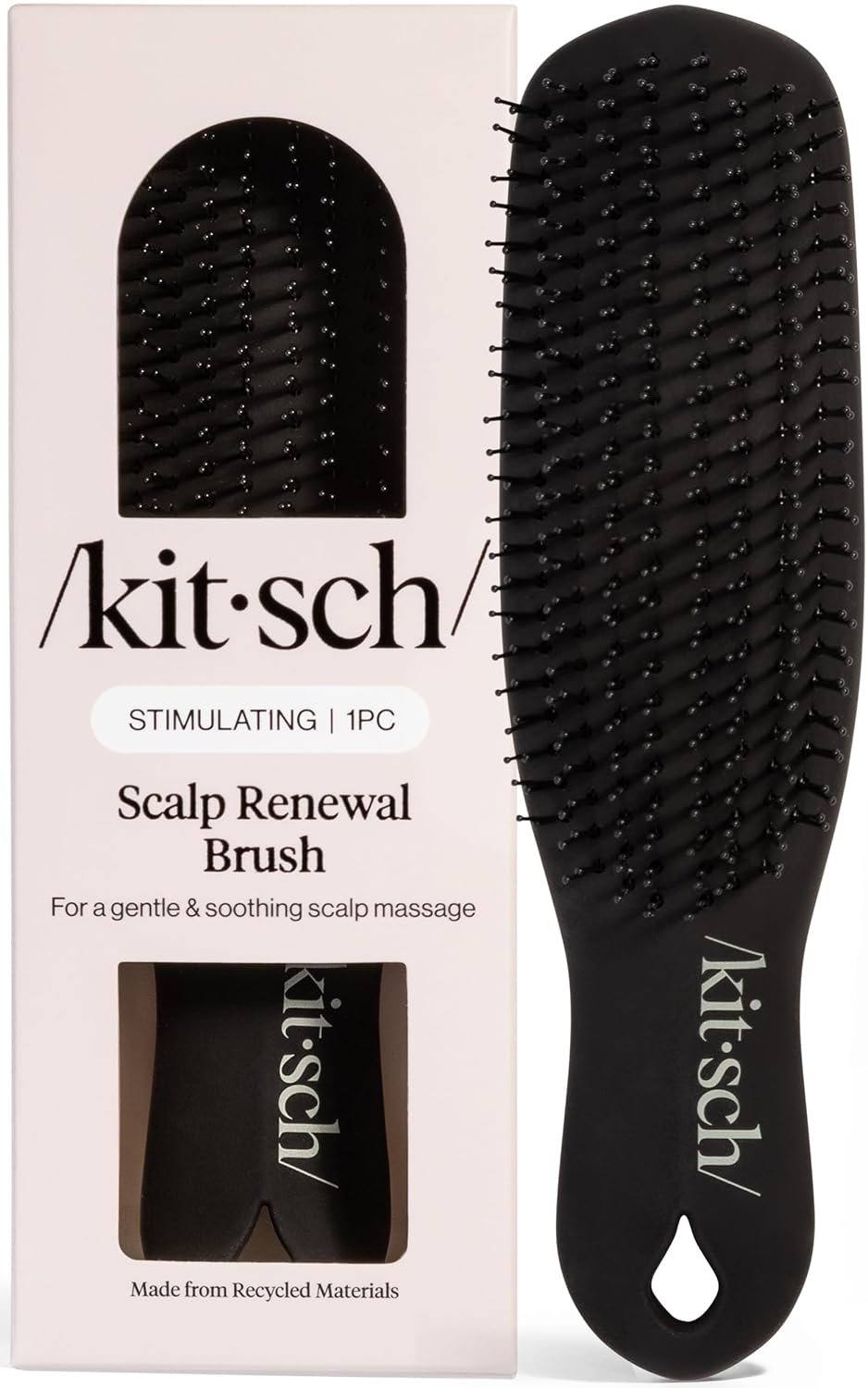 Kitsch Scalp Renewal Brush – Hairbrush Scalp Massager – Black