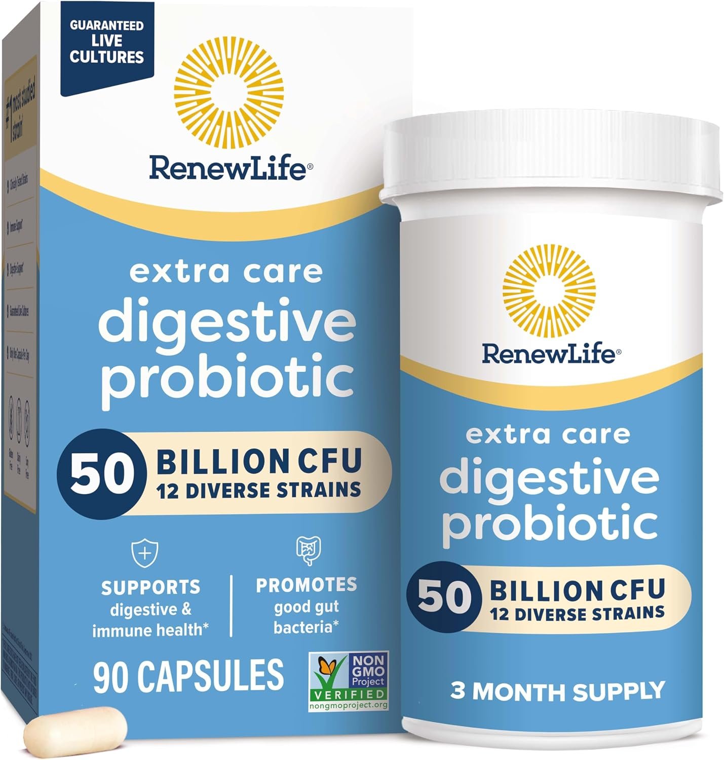 Renew Life Extra Care Digestive Probiotic 50 Billion CFU