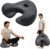 AetherForm Orthopedic Meditation Cushion – Three-Point Ergonomic Floor Seat with Tailbone Relief & Contoured Support for Mindful Sitting, Yoga, and Relaxation (Black, Large)