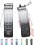 Enerbone Water Bottle, Leakproof BPA & Toxic Free, Motivational Water Bottle with Times to Drink and Straw, Fitness Sports Water Bottle with Strap for Office, Gym, Outdoor Sports