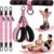 Upgraded Pedal Resistance Band with Handle,3 Tube Resistance Bands with Handles(35/70/105 lbs),Foot Pedal Resistance Band for Abdomen,Core,Arm,Legs,Body,Resistance Bands for Women & Men