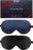 BeeVines 100% Mulberry Silk Sleep Mask, Blackout Eye Masks(Black & Blue)