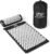 Black Mountain Products Acupressure Mat with Pillow & Carrying Bag – Acupressure Mat for Trigger Pt. Massage Therapy, Black