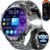 LIGE Military Smart Watches for Men(2 Bands),1000mAh/1.85″ HD Large Screen Smartwatch, Flashlight/110+ Sports Modes/Sleep Monitor, Fitness Tracker Watch for Android iOS,Black