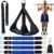 ALongSong Pull Up Assistance Bands with Foot Support Pedal – Upgraded Heavy Duty Resistance Bands Adjustable Weight/Height with Bands&Measured Strap for Strength Training Home Gym