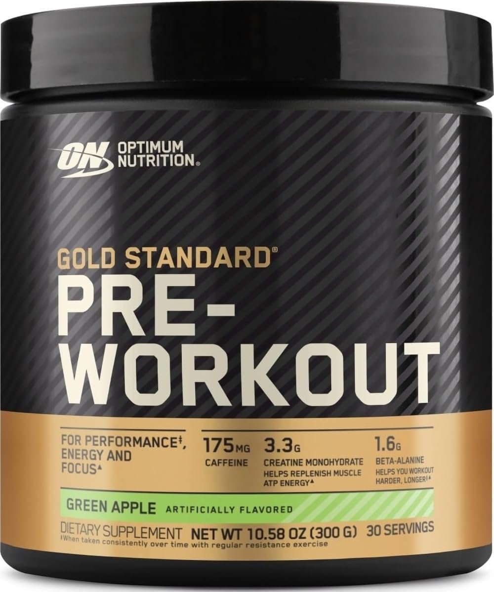 Optimum Nutrition Gold Standard Pre-Workout Powder, Green Apple, 10.6 Oz