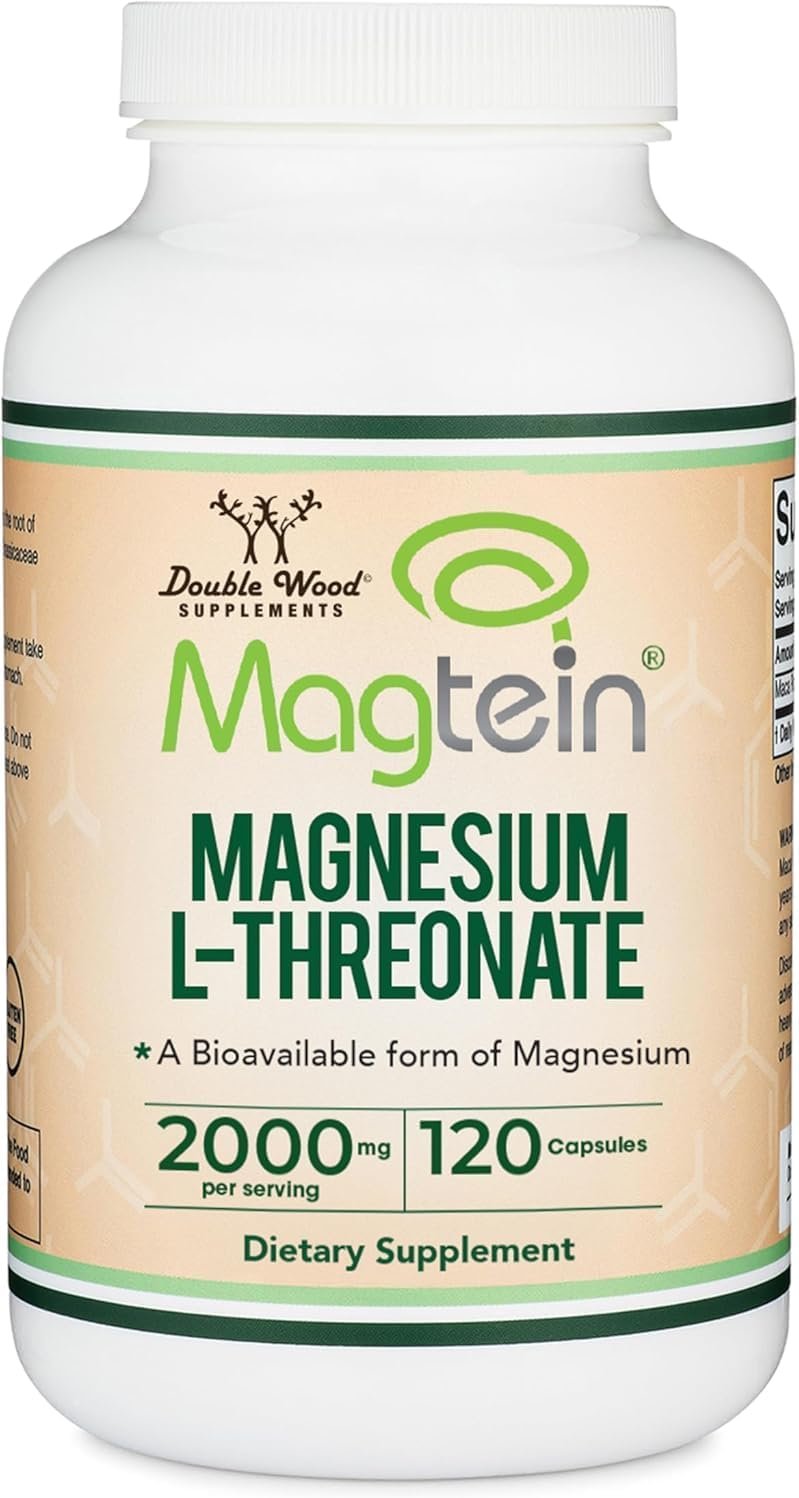 Magnesium L-Threonate 2,000mg Per Serving Magtein, Sleep Support, 120 Caps