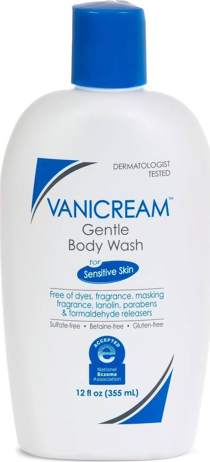 Vanicream Gentle Body Wash, Non-Drying, pH-Balanced Shower Gel, 12 Fl Oz