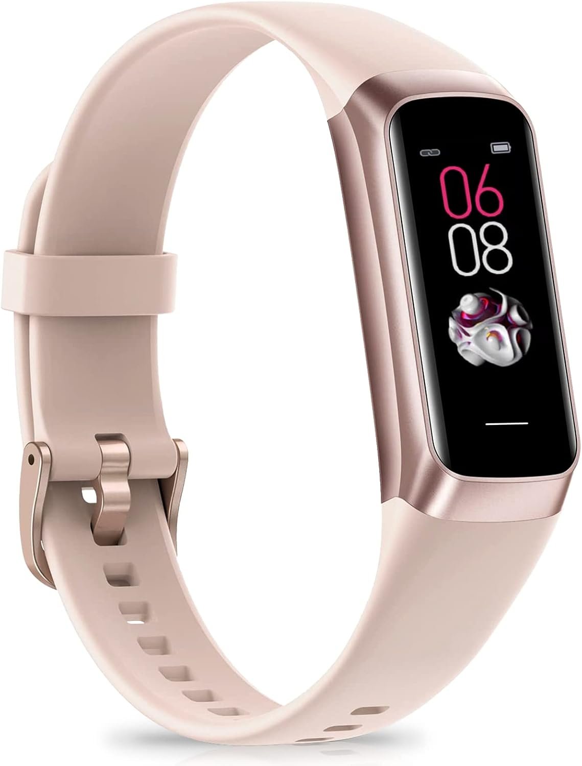 Fitness Tracker with 24/7 Heart Rate, Activity Trackers with Blood Pressure Sleep Monitor, 1.10″ AMOLED Screen Step Tracker, Waterproof Step Counter, Health Smart Watch Pedometer for Women Men