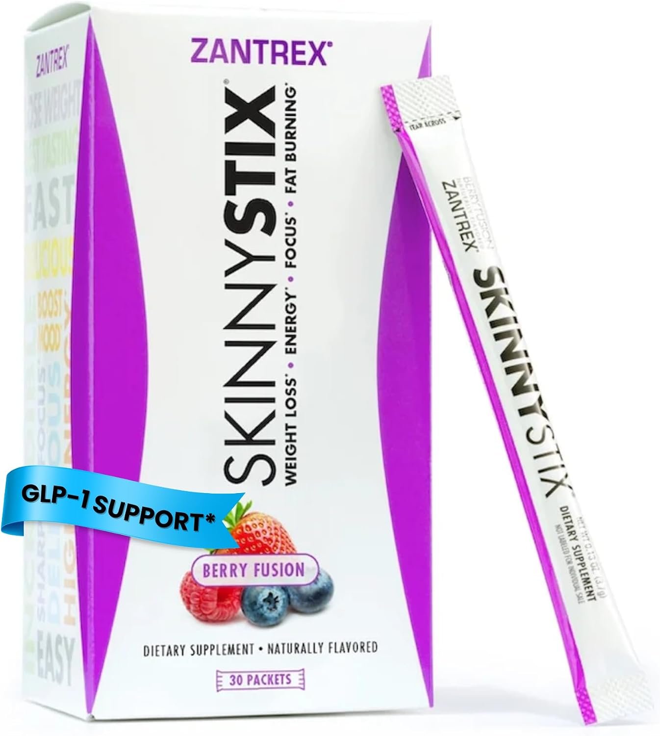 Zantrex SkinnyStix Weight Loss Drink Mix – Appetite Suppressant, GLP-1, 30