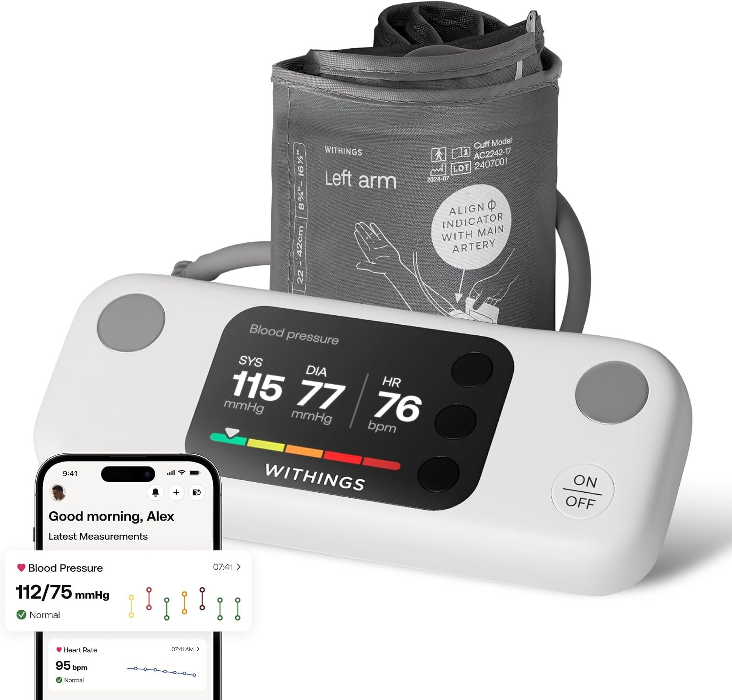 WITHINGS BPM Vision – Blood Pressure Monitor, FDA-Cleared, WiFi & Bluetooth