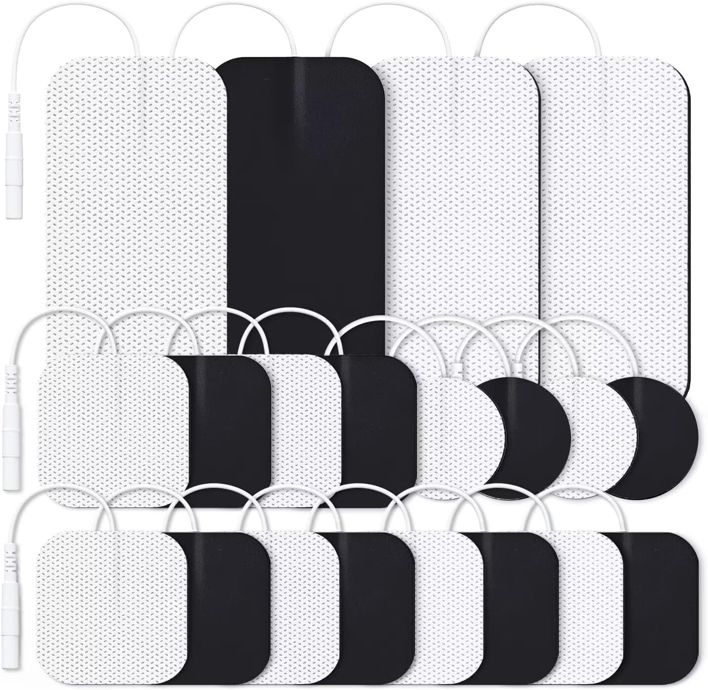 AUVON TENS Unit Replacement Pads Combination Set, Latex-Free, 20 Pcs