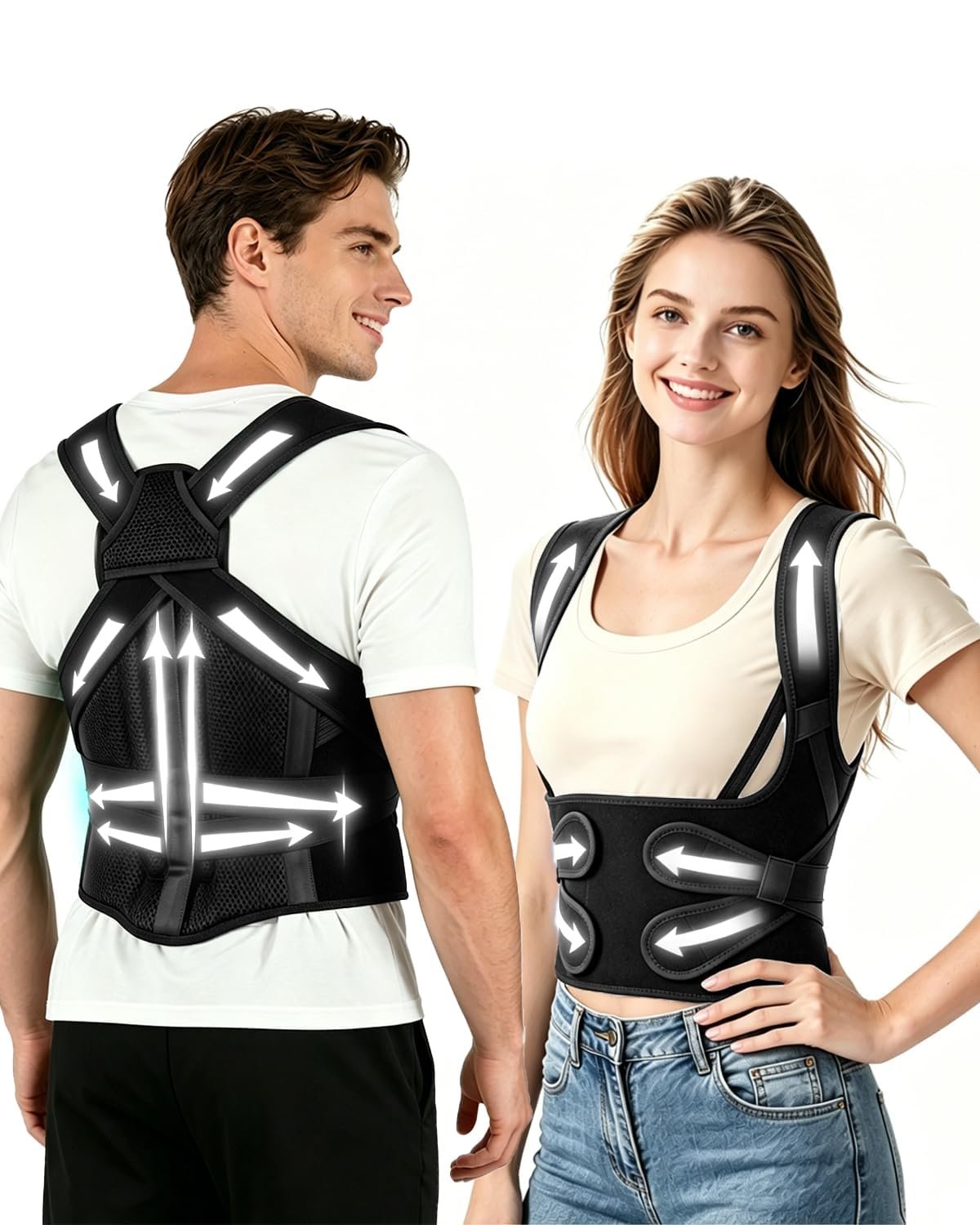 2026 Upgraded Posture Corrector for Men & Women, Full Back Brace