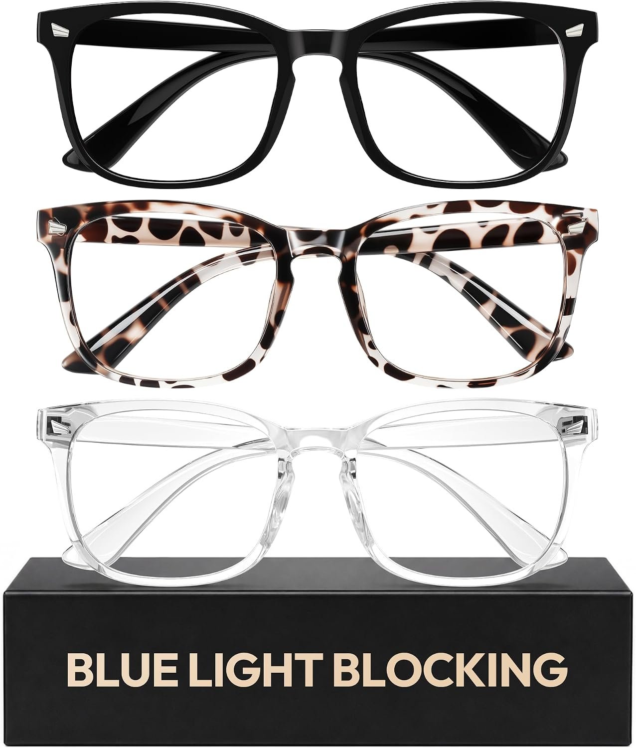 Blue Light Glasses for Woman Fashion Square Frame Computer Glasses for Blue Light Blocking
