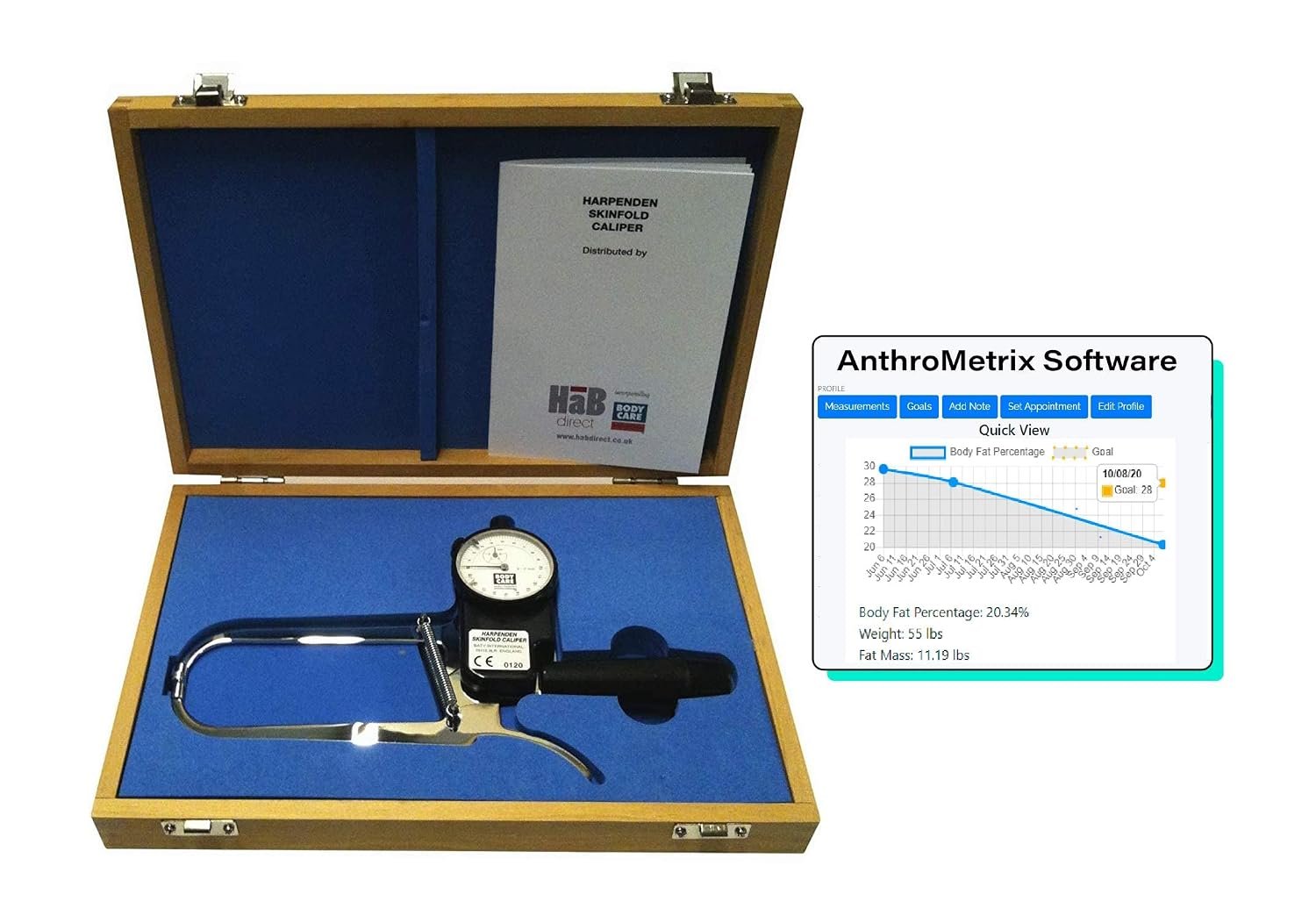 Skinfold Caliper With BodyTracker Software