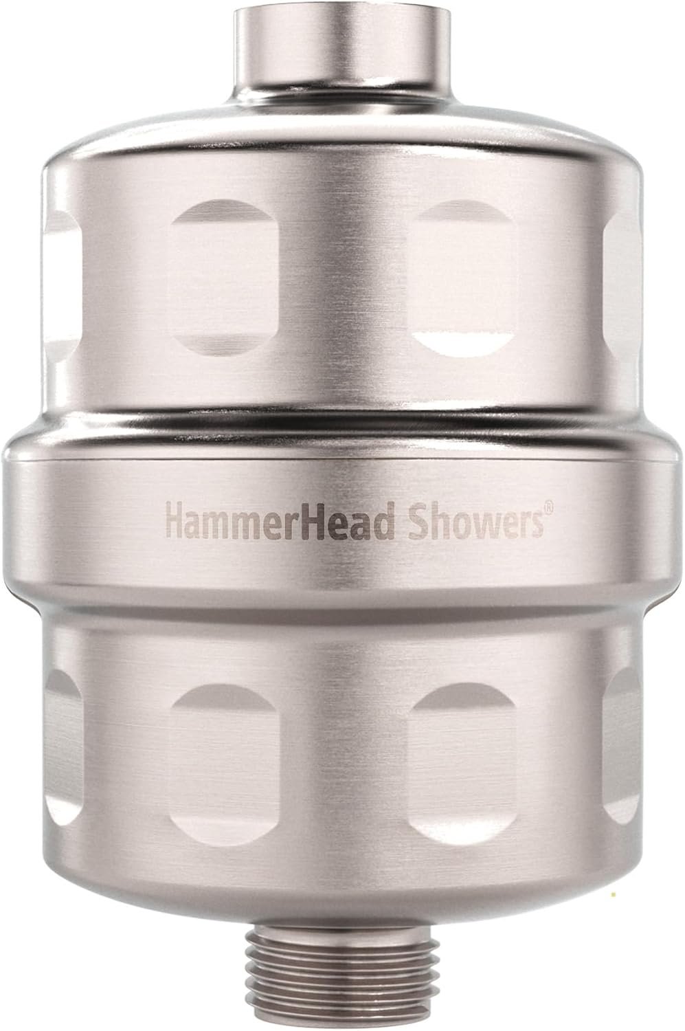 HammerHead Showers® Solid Metal Shower Head Filter – KDF 55 Shower Filter, High Pressure Universal Shower Filters to Remove Toxic Chemicals – Removes Chlorine and Heavy Metals – Brushed Nickel