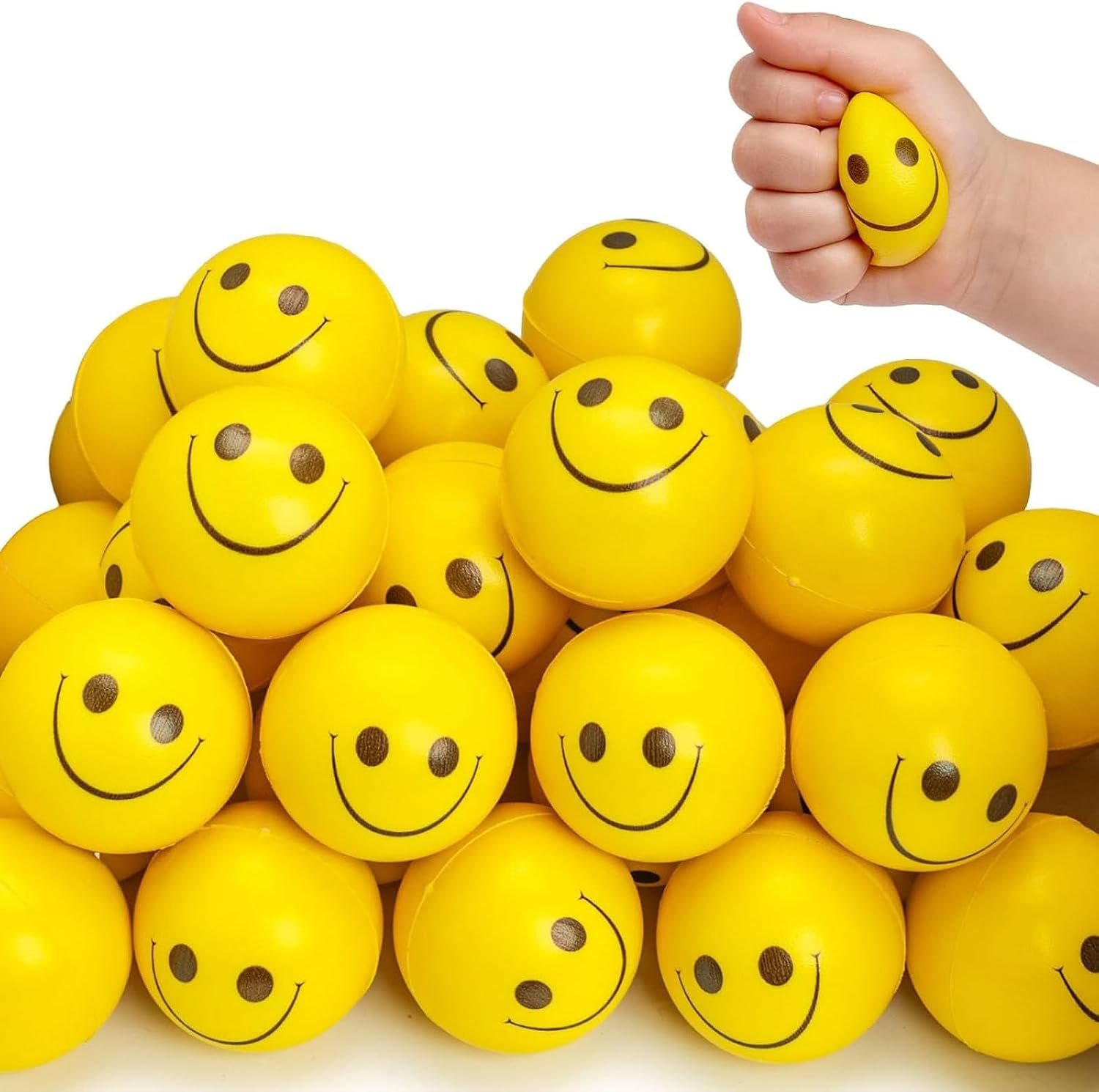 LOVESTOWN 40PCS Stress Balls Bulk for Party Favors, 2 Inch Squishy Toys