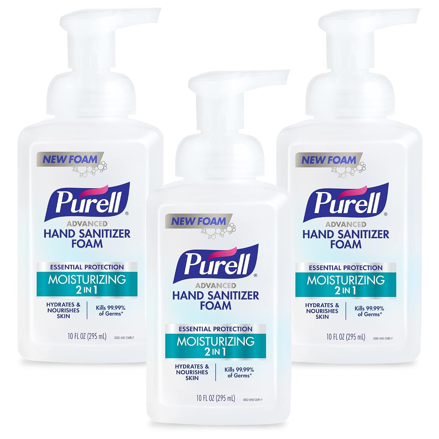 Purell 2in1 Moisturizing Hand Sanitizer Foam Bottle 3ct x 10oz – 3002-06-EC