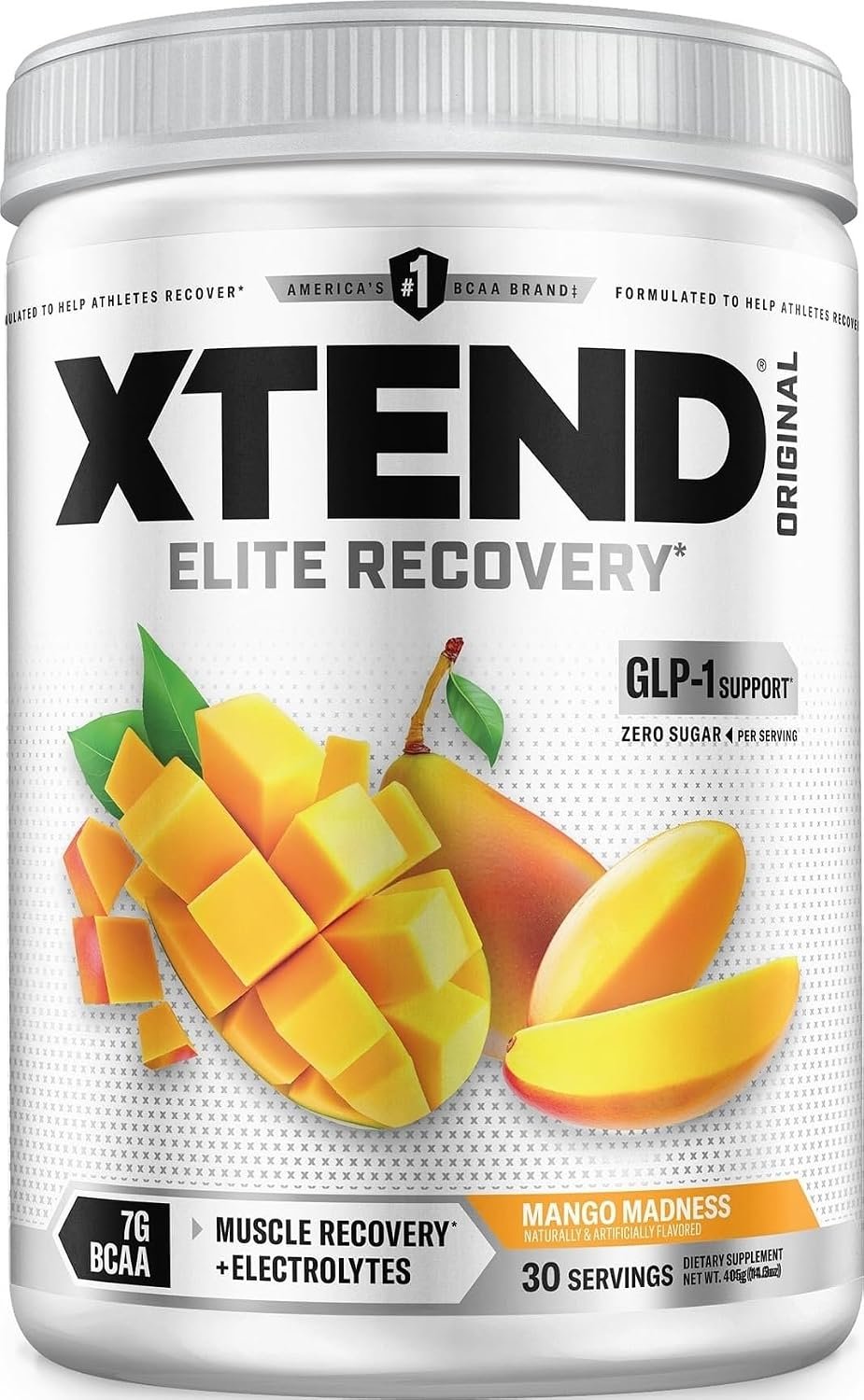 Xtend Original BCAA Powder with Zero Sugar, Mango Madness, 30 Servings