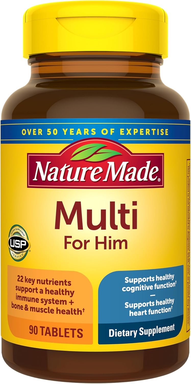Nature Made Multivitamin for Him, Mens Multivitamin, 90 Tablets