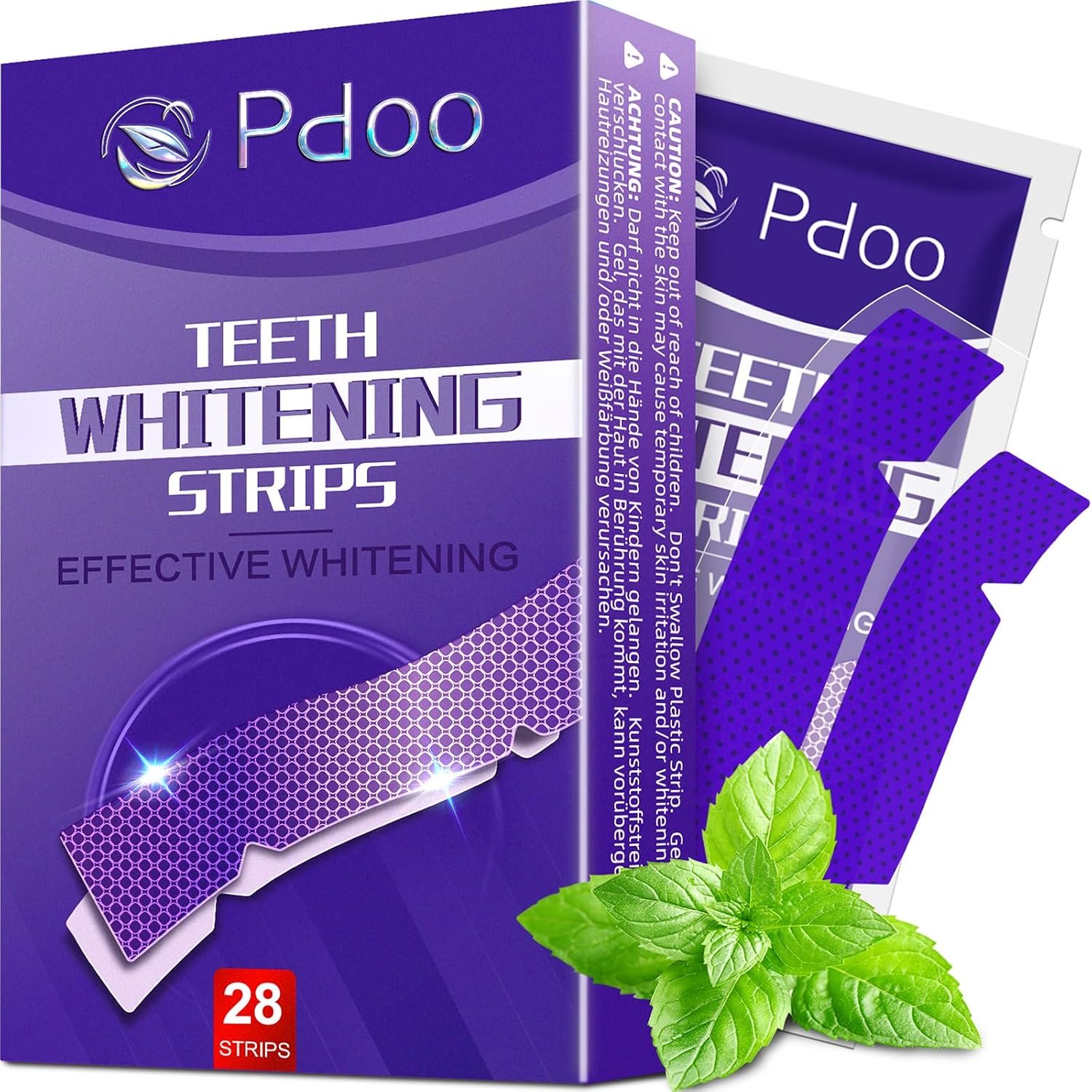 Purple Teeth Whitening Strips – 28 Teeth Whitener Strips (14 Uses) | Purple Color-Correcting Gel Technology | Teeth Whitening Kit for Sensitive Teeth | Enamel Safe, Peroxide-Free for a Brighter Smile