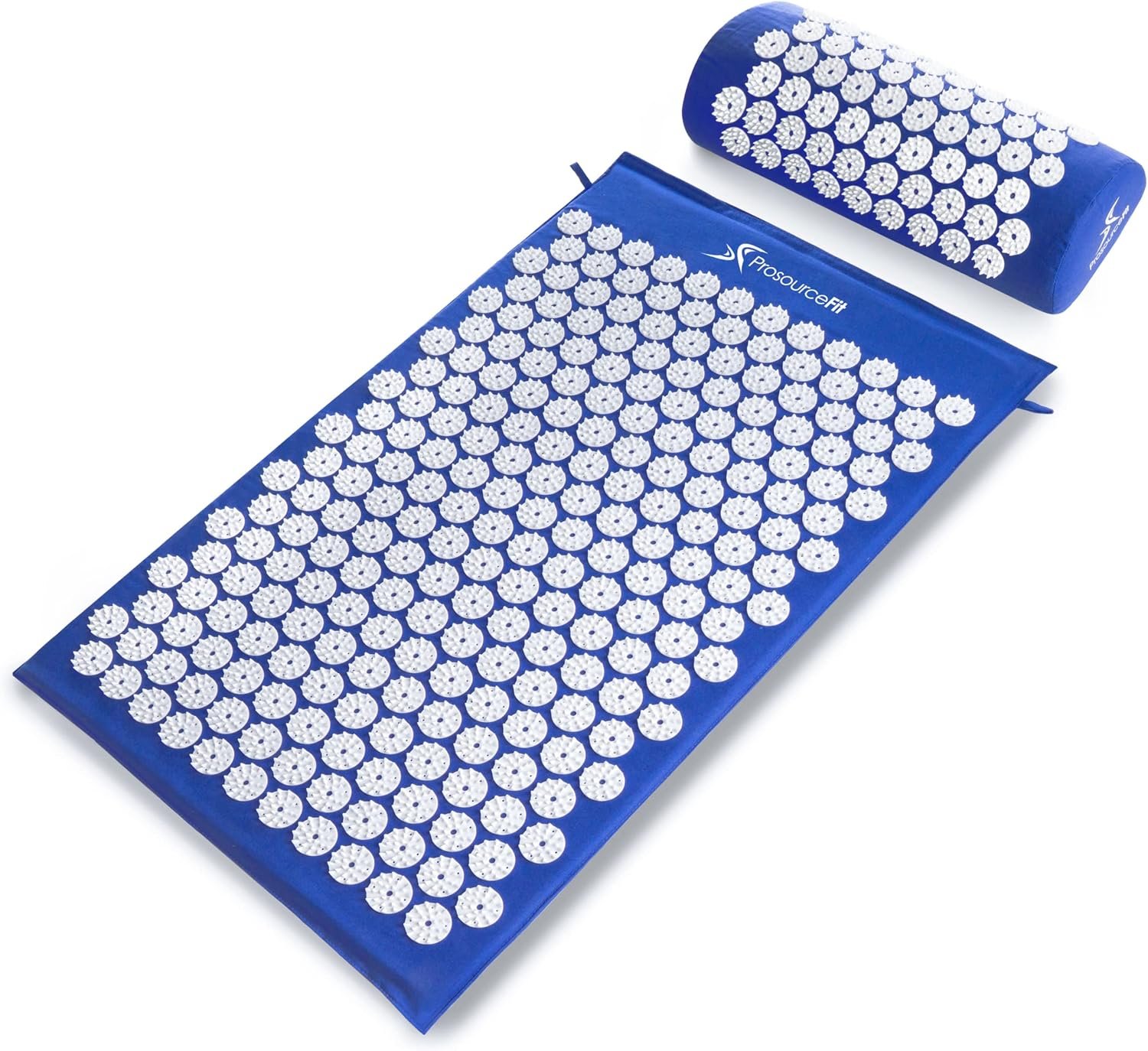 ProsourceFit Acupressure Mat and Pillow Set for Back/Neck Pain Relief and Muscle Relaxation, Blue