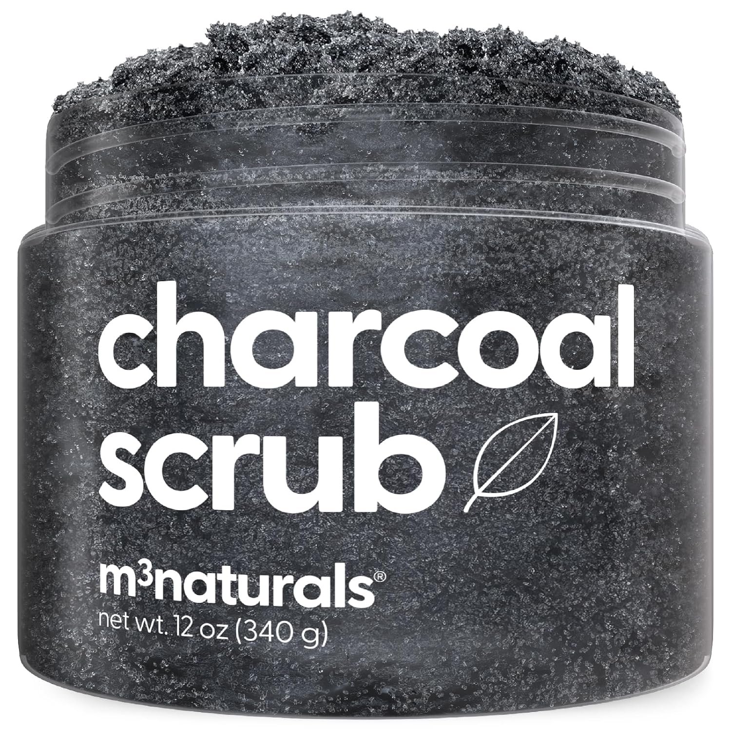 Exfoliating Charcoal Scrub for Body with Collagen & Stem Cells, 12 oz by M3