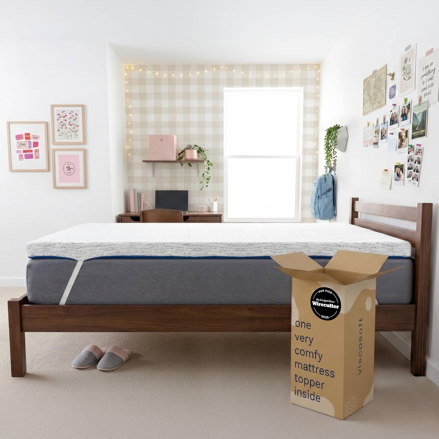 Viscosoft 3 Inch Memory Foam Mattress Topper Twin XL – College Dorm Upgrade