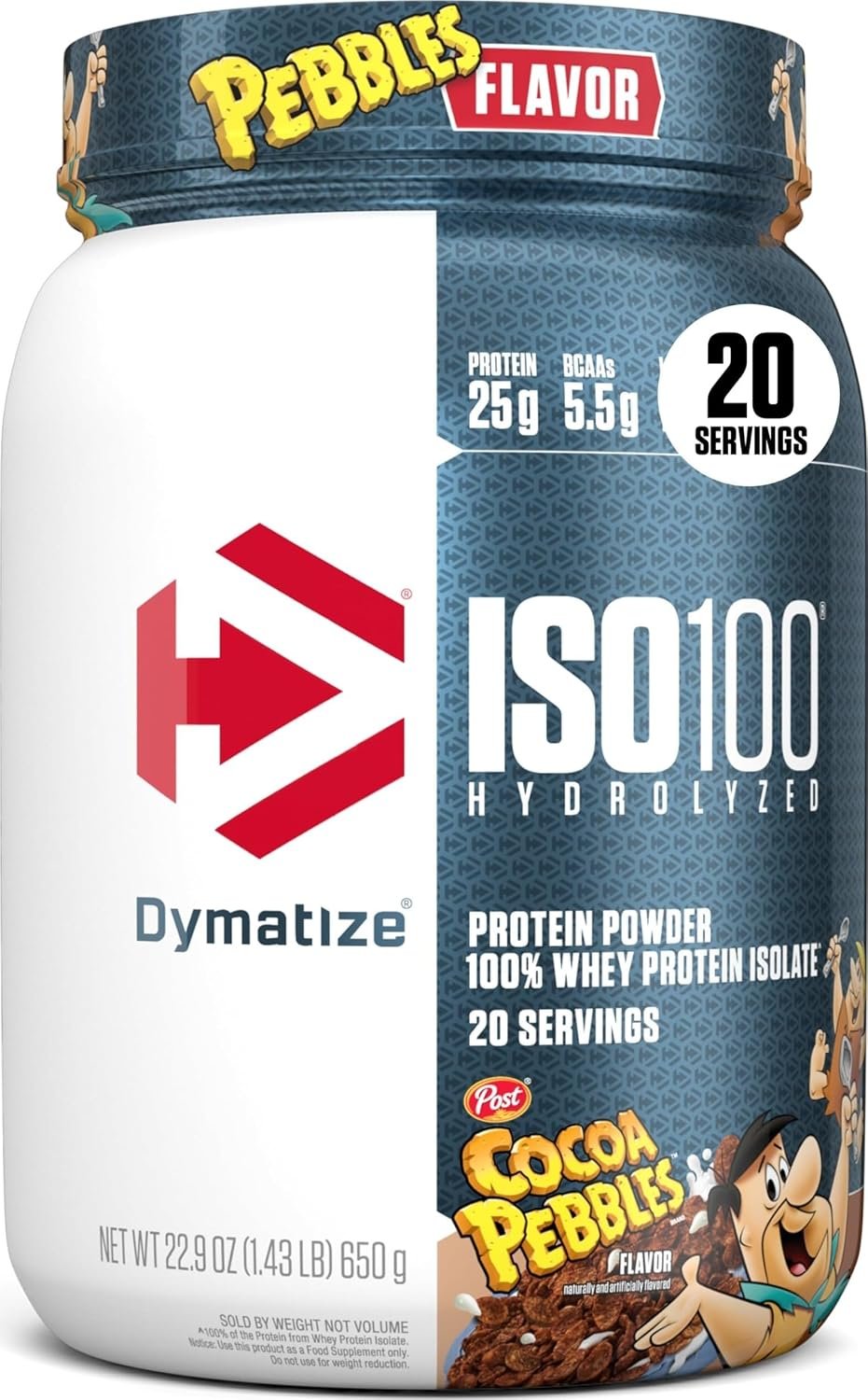 Dymatize ISO100 Protein Powder, 100% Whey Isolate, Cocoa Pebbles