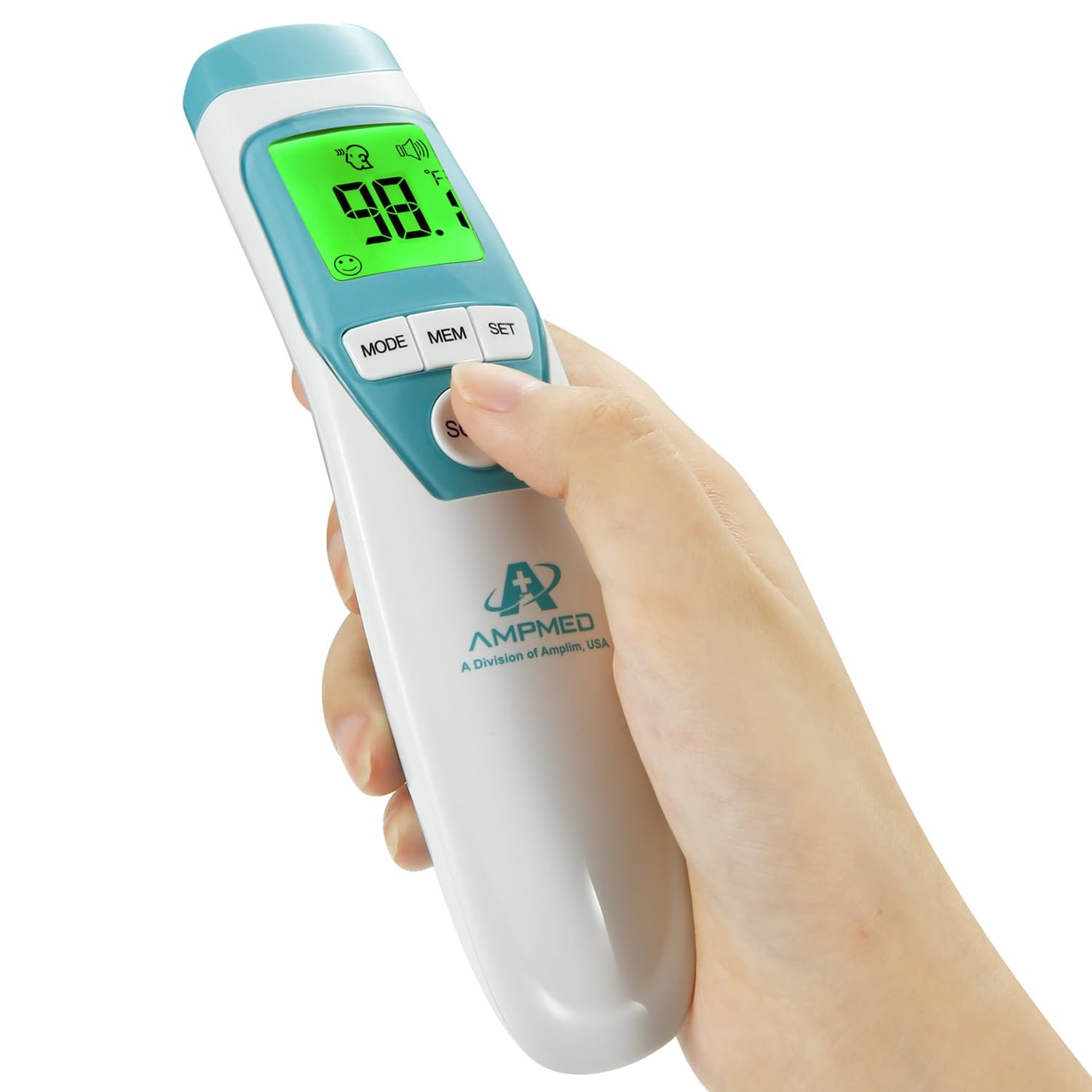 Ampmed Digital Infrared Forehead Thermometer for Adults & Kids Fever