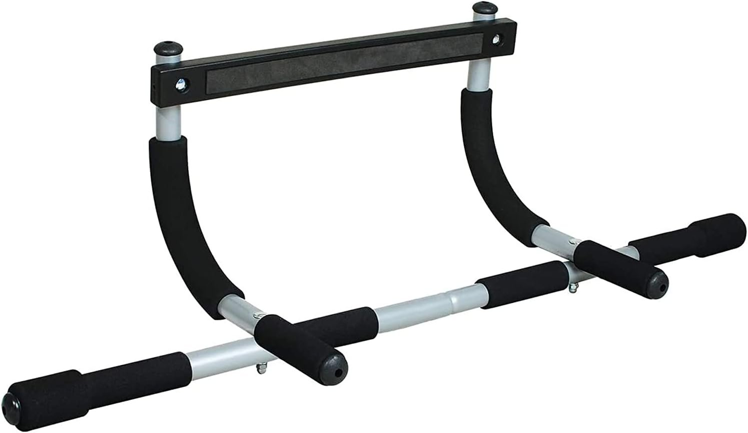 Iron Gym Pull-Up Bar – Total Upper Body Workout Bar for Doorway, Adjustable Width Locking, No Screws Portable Door Frame Horizontal Chin-up Bar, Fitness Exercise