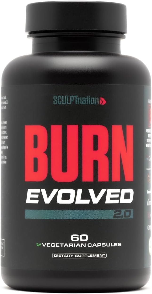 Sculpt Nation by V Shred Burn Thermogenic Fat Burner for Men & Women – Daytime Fat Burner Metabolism Booster – Premium Capsimax Cayenne Pepper, Chromax, Patented Ingredients – 60 Natural Veggie Pills
