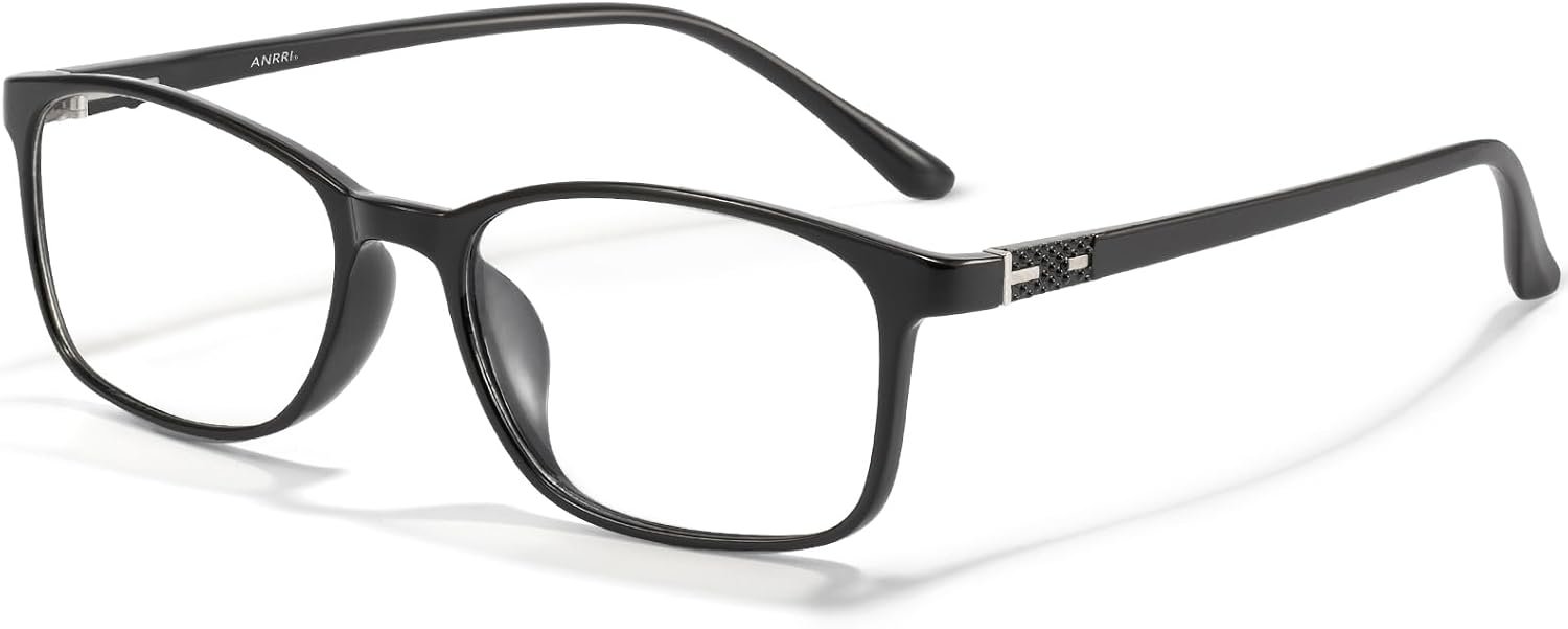 ANRRI Blue Light Blocking Glasses Anti Eyestrain UV Filter Computer Game Eyeglasses Lightweight Frame