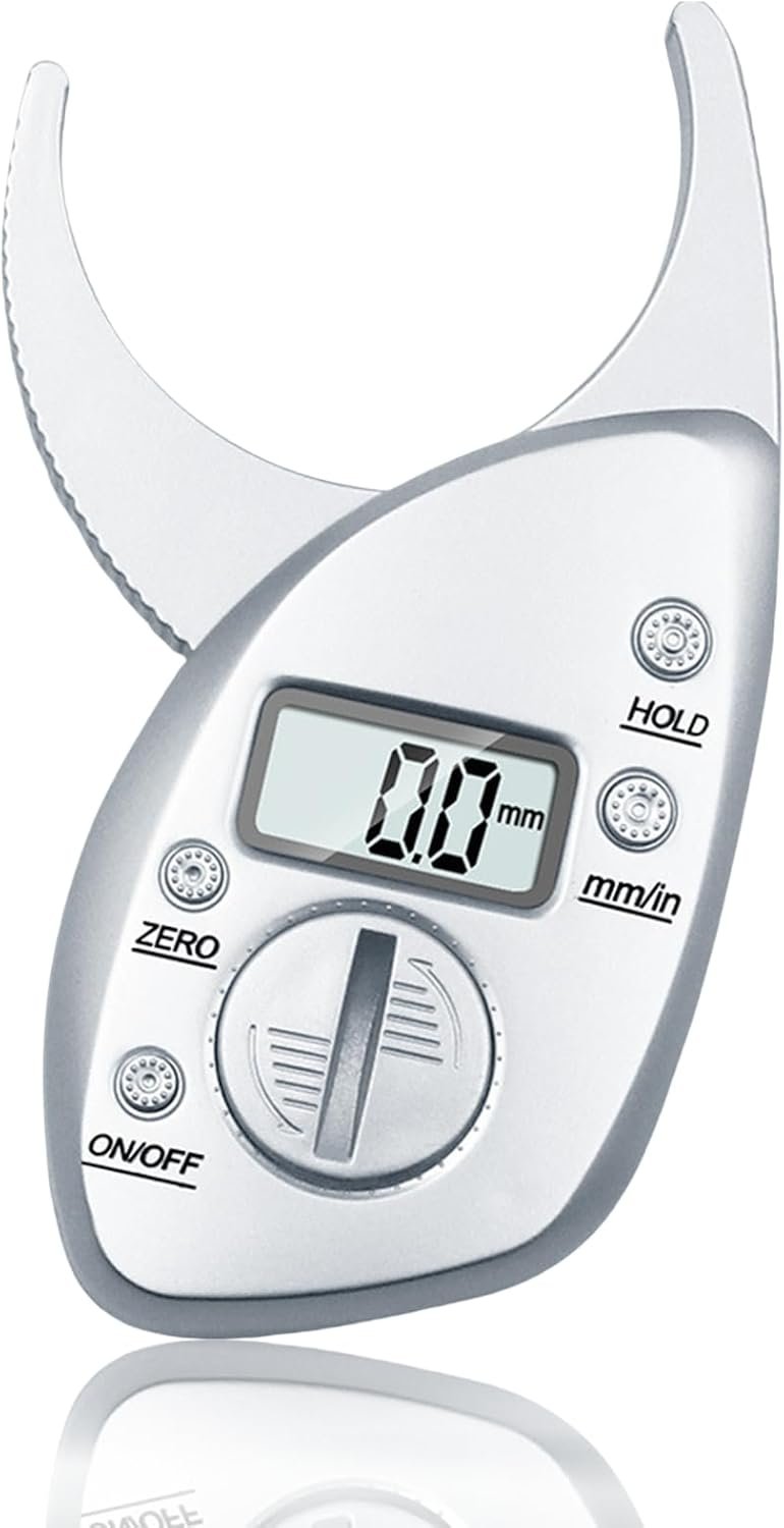 Digital Body Fat Caliper with LCD Screen and Tape Measure