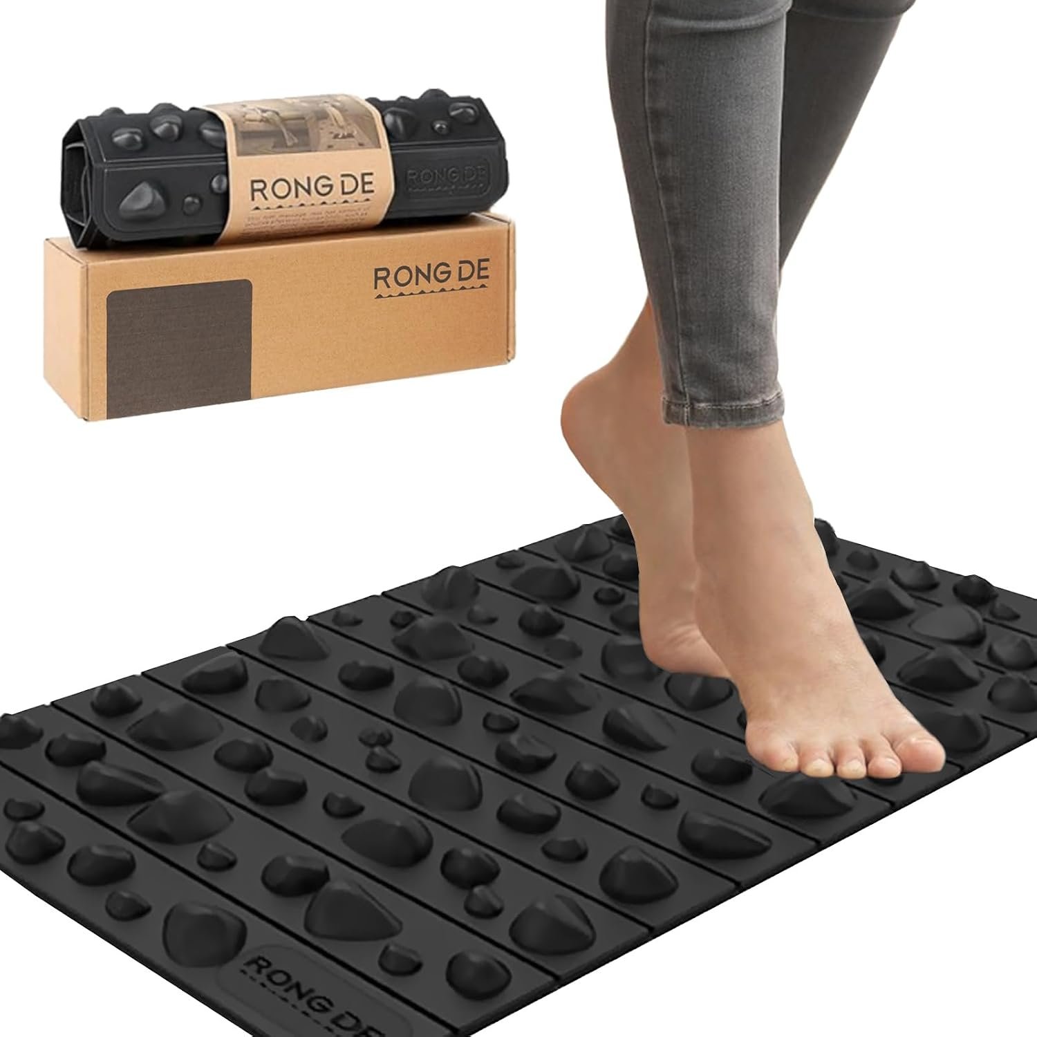 Portable Feet Acupressure Mat, Foldable Foot Massager Mat, Pressure Point Massage Pad, Anti Fatigue Office Standing Desk Pad, Stand Up Pad, Relieve Foot Pain