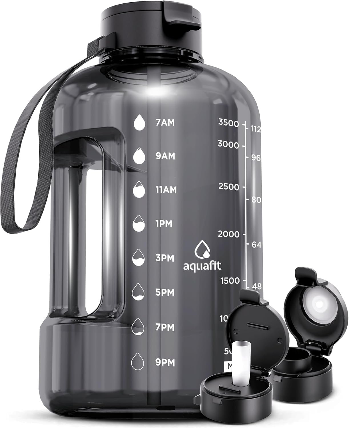 AQUAFIT 1 Gallon Water Bottle with Time Marker