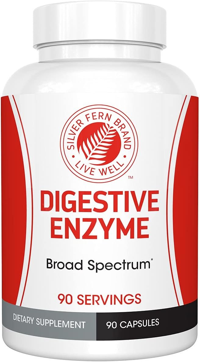 Silver Fern Brand Ultimate Digestive Enzyme Supplement 1 Bottle 90 Capsules