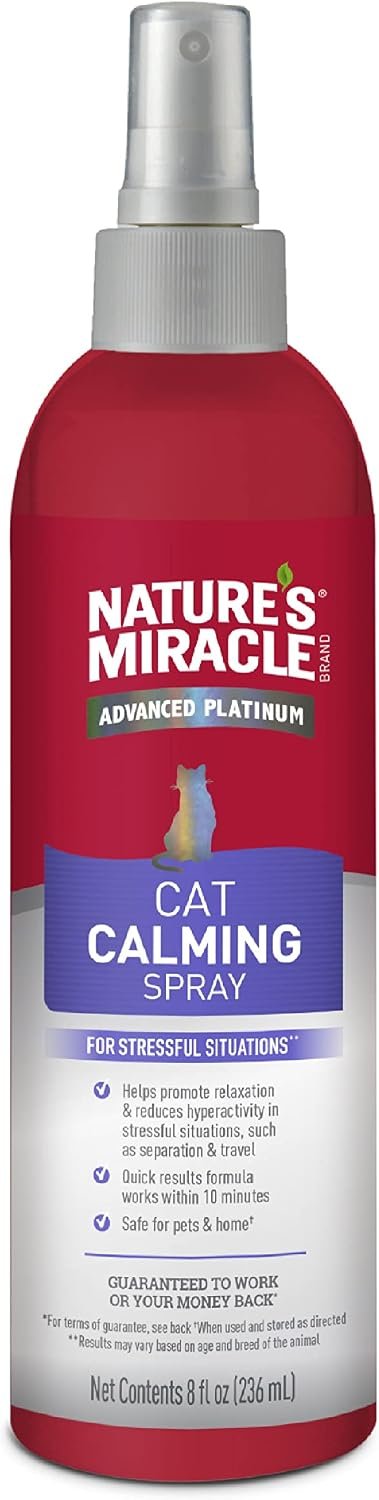 Nature’s Miracle Cat Calming Spray, Stress-Reducing Formula, 8 oz