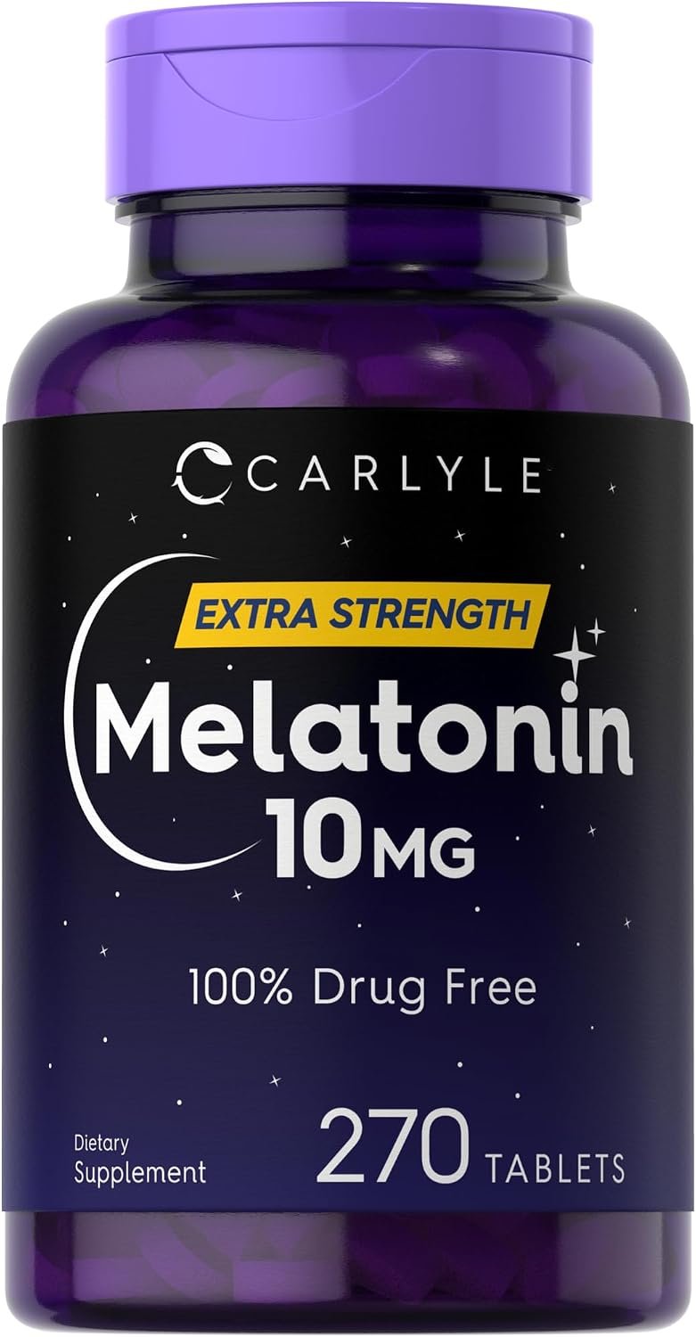 Carlyle Melatonin 10mg | 270 Tablets | with L-Theanine