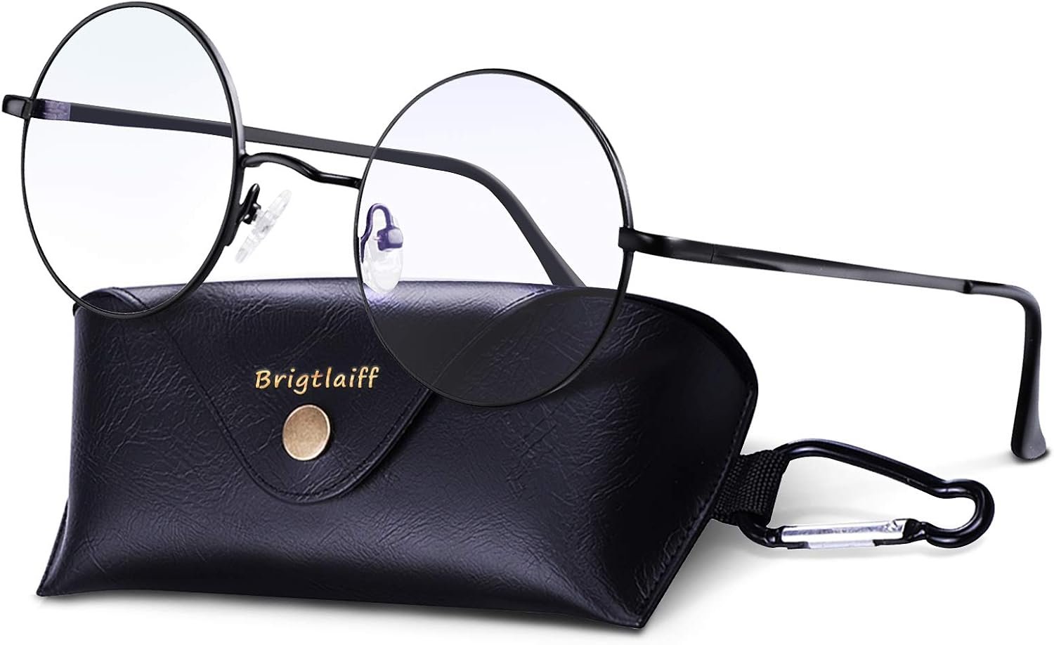 Brigtlaiff Round Blue Light Blocking Glasses for Men Women