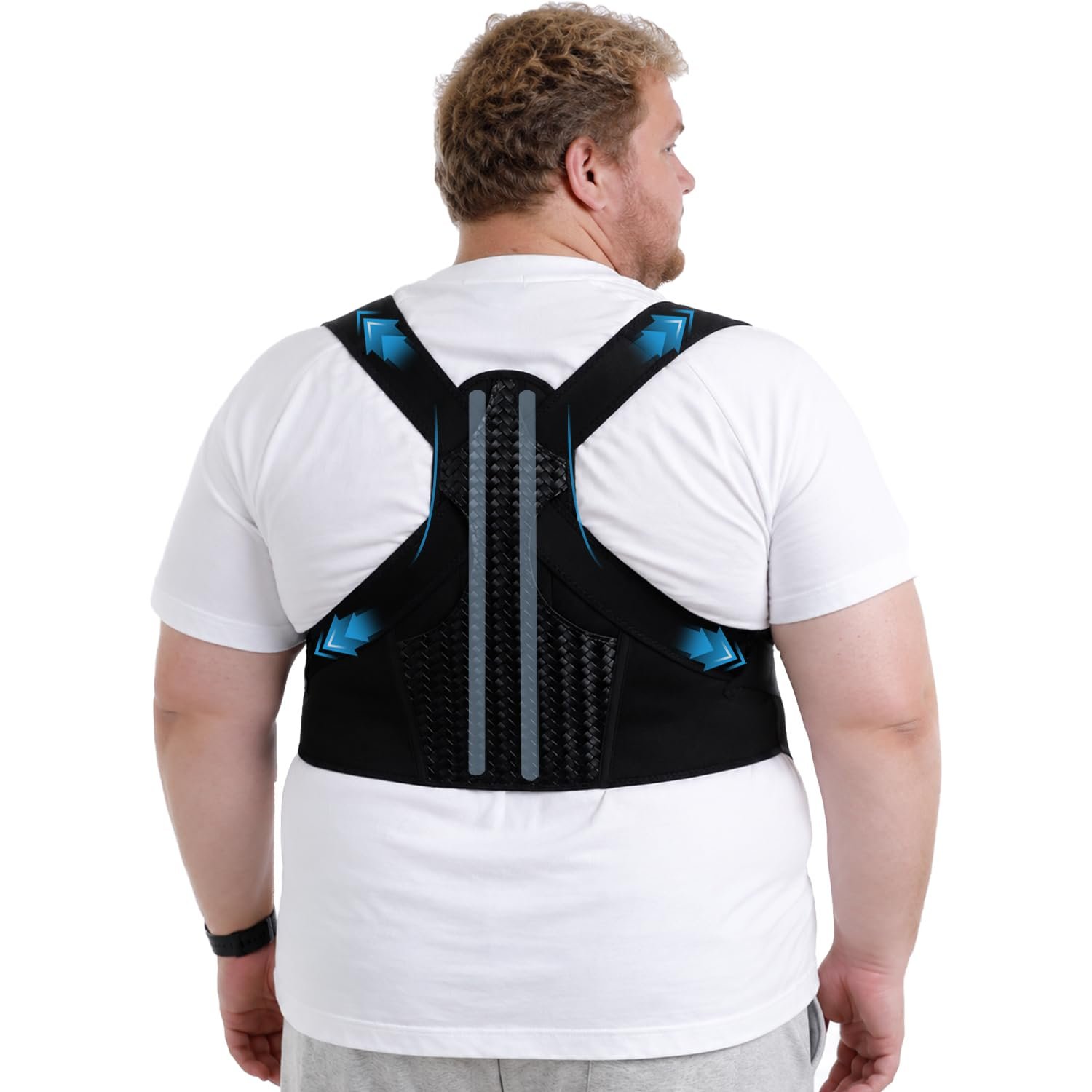 Plus Size Back Brace, Posture Corrector for Women & Men Plus Size, 3XL