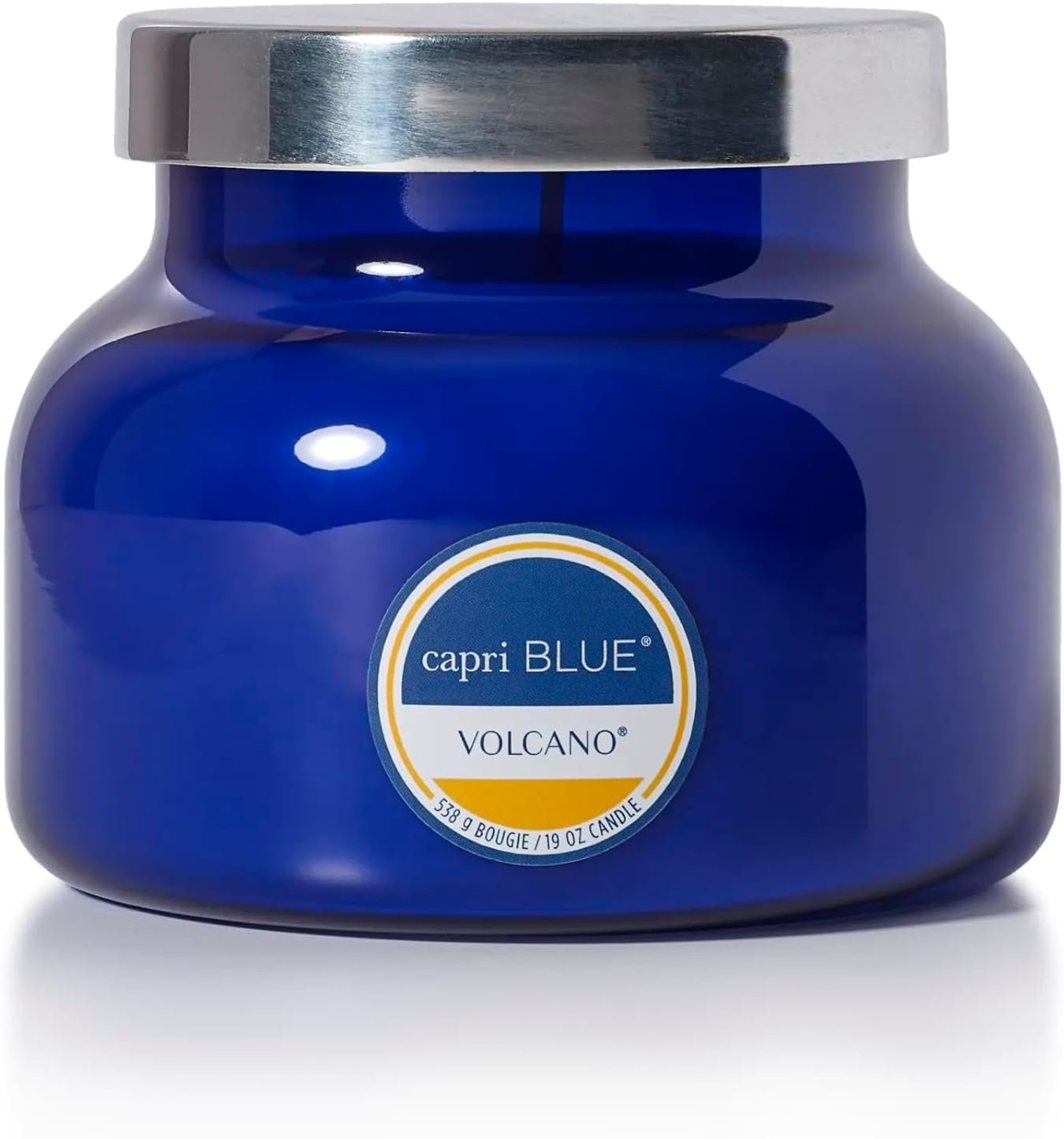 Capri Blue Volcano Scented Candles – Luxury Glass Jar Candles for Home Scented with Tropical Fruit & Sugared Citrus – Soy Wax Blend – Blue Color (19 oz)