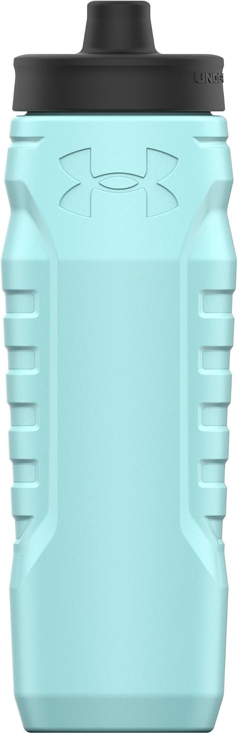 Under Armour Squeeze Water Bottles, 32 oz Water Bottles, Sideline Sports Water Bottle with Quick-Shot Lid, Quick & Easy Hydration, Gym Water Bottles, Squeeze Bottle, 1 32oz Bottle