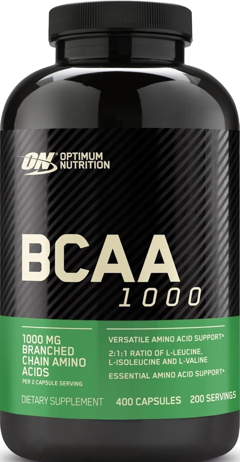 Optimum Nutrition BCAA Capsules, Keto Friendly, 1000mg, 400 Ct