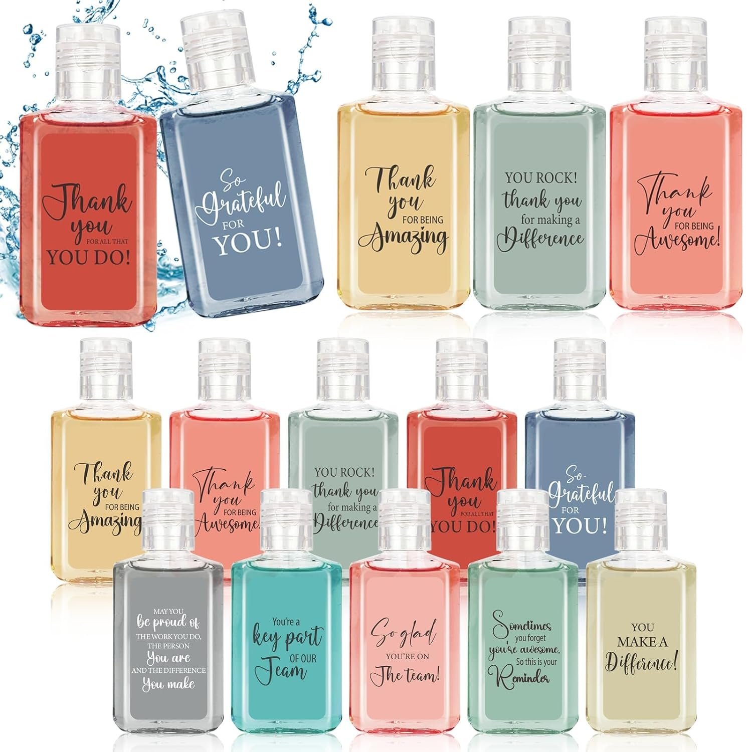 50Pcs Thank You Mini Hand Sanitizer Bulk 1fl oz Employee Appreciation Gifts